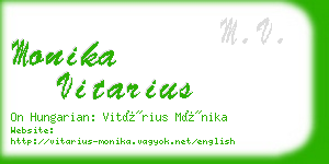 monika vitarius business card